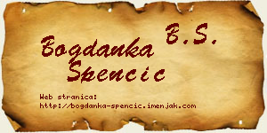 Bogdanka Spenčić vizit kartica